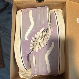 Vans Lavender Sk8-Hi shoes never worn